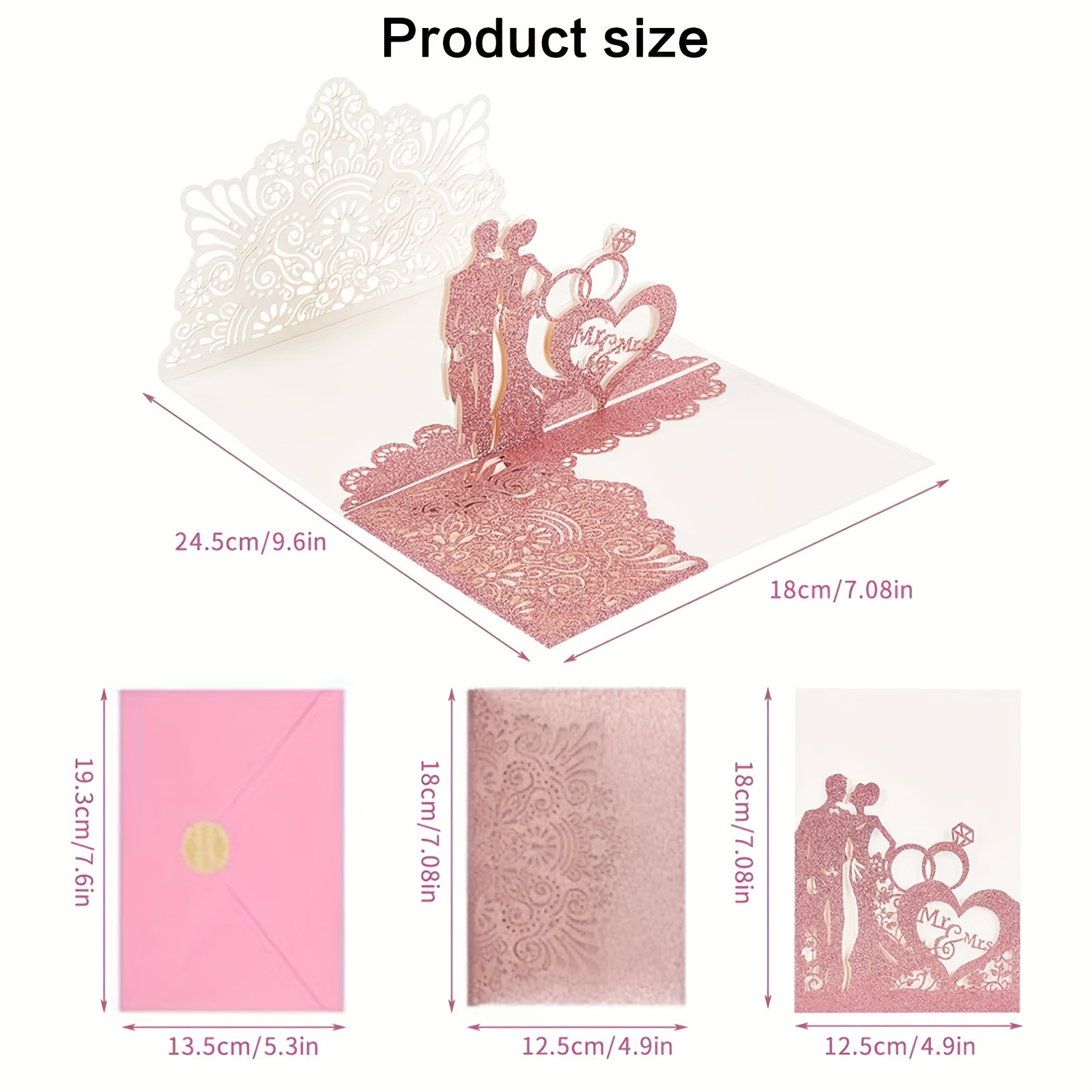 Laser Cut Wedding Invitation Invitation Paper Glitter Powder - Temu