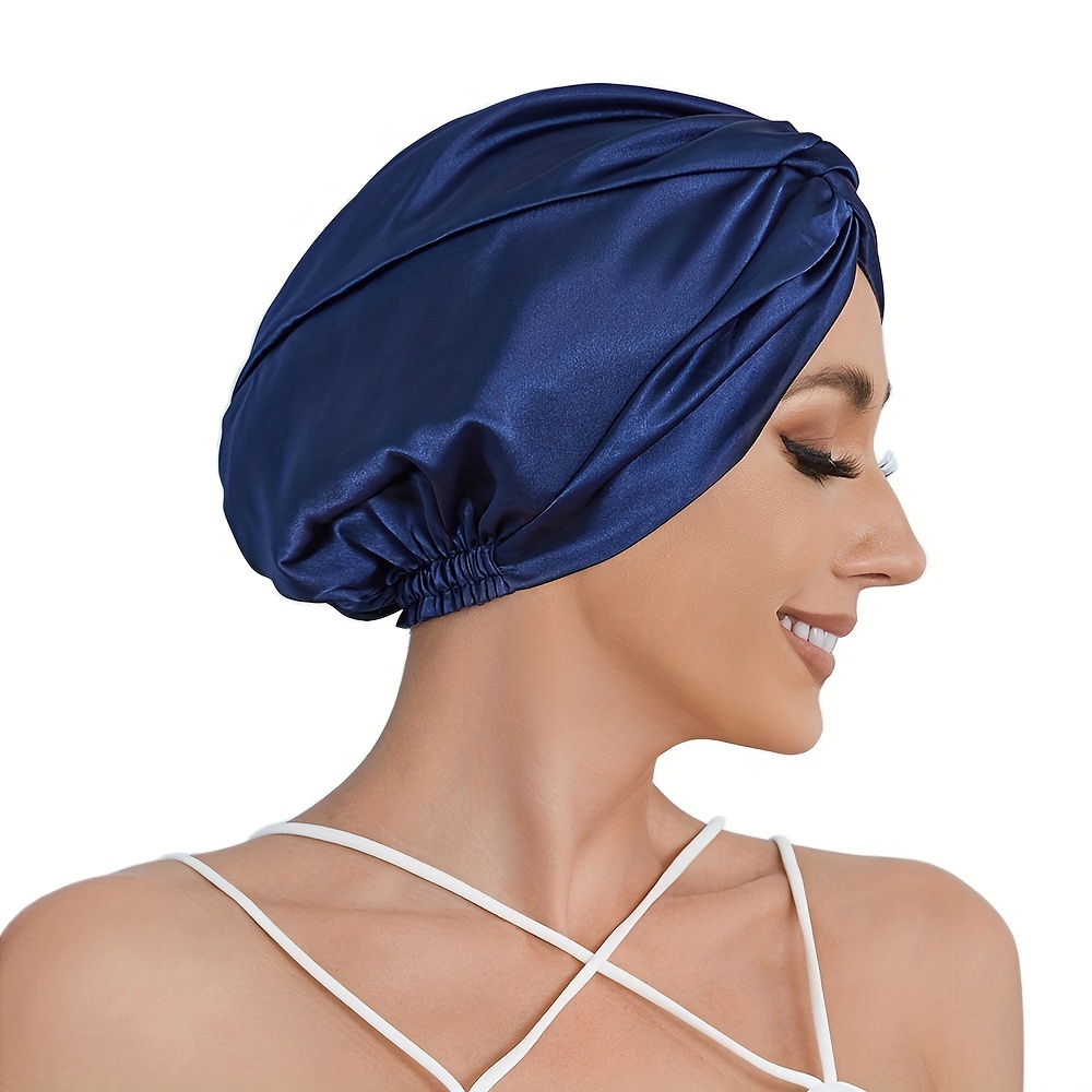 High Quality Sleep Caps For Women Satin Hair Wraps For Sleeping Satin Bonnets With Elastic Band