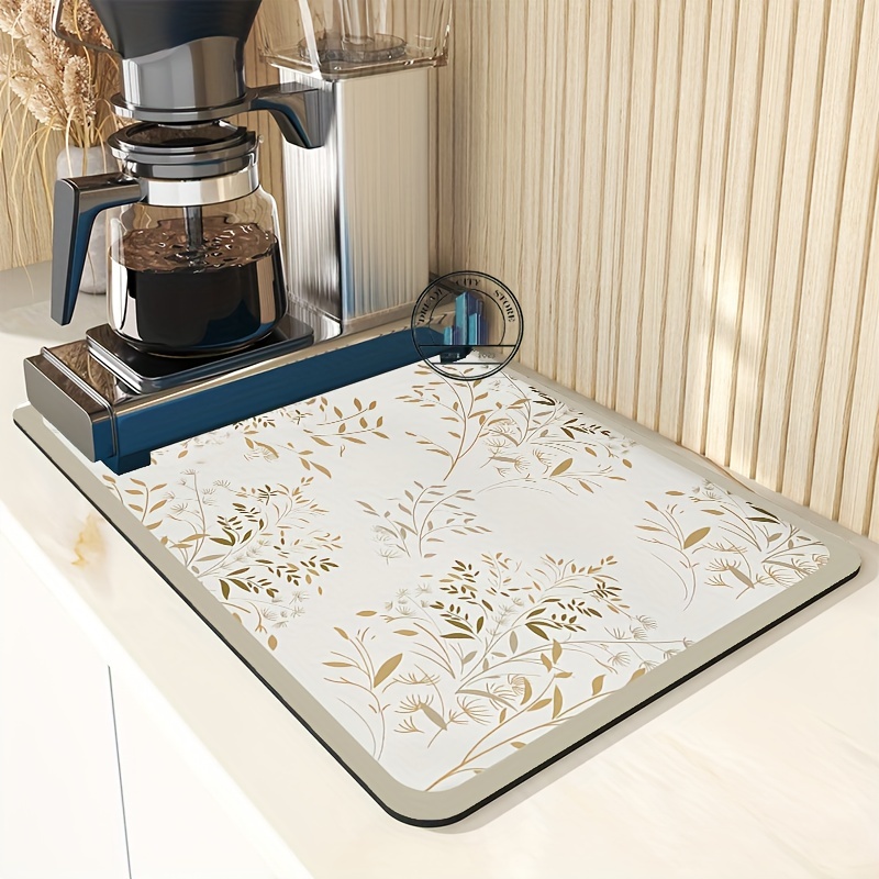 Rubber Drying Mat Absorbent Pad For Coffee Machines - Temu