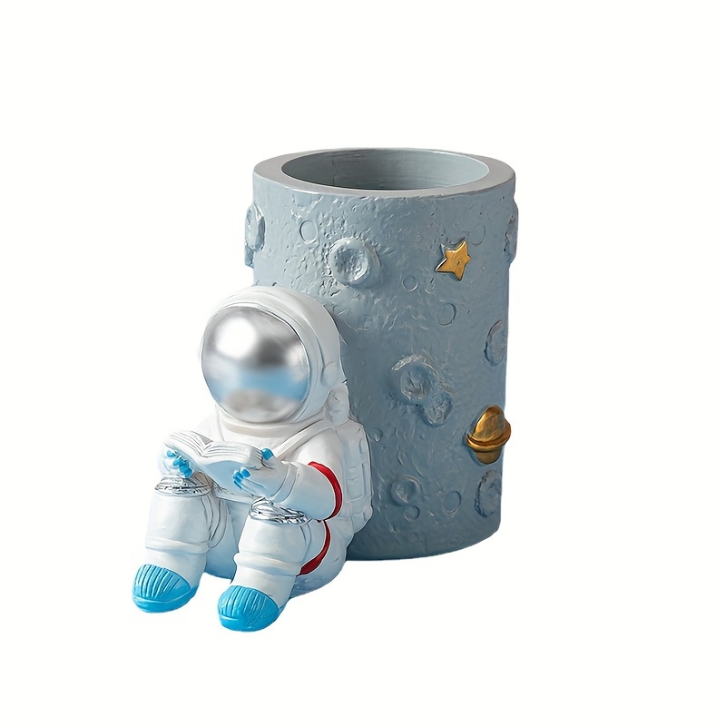 Astronaut Pen and Pencil Cup Holder Decorative Accessories for