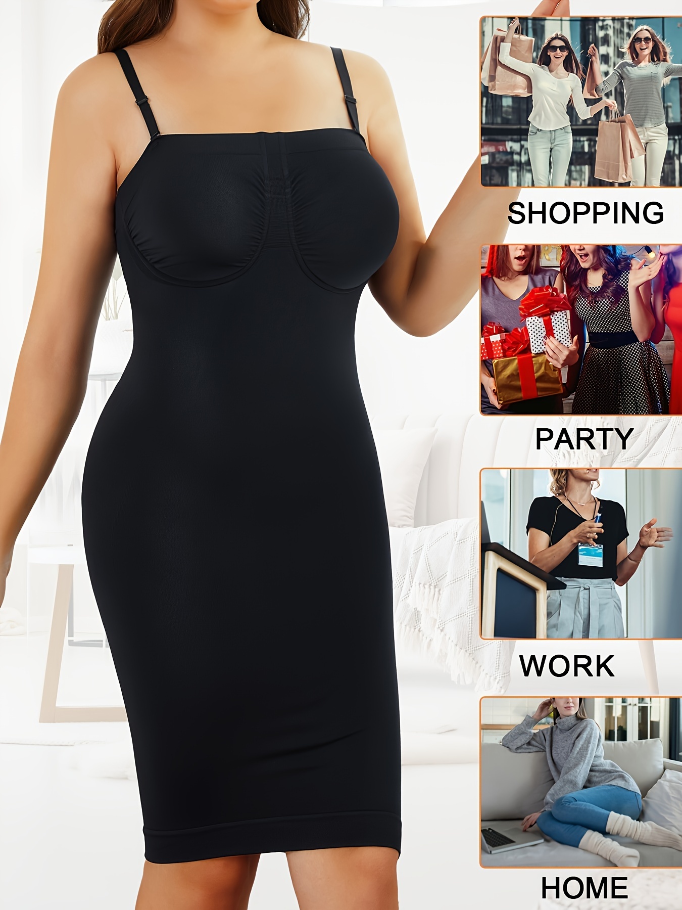 Buy Women Control Full Slip Dress Body Shaper Smoother Smooth Slim