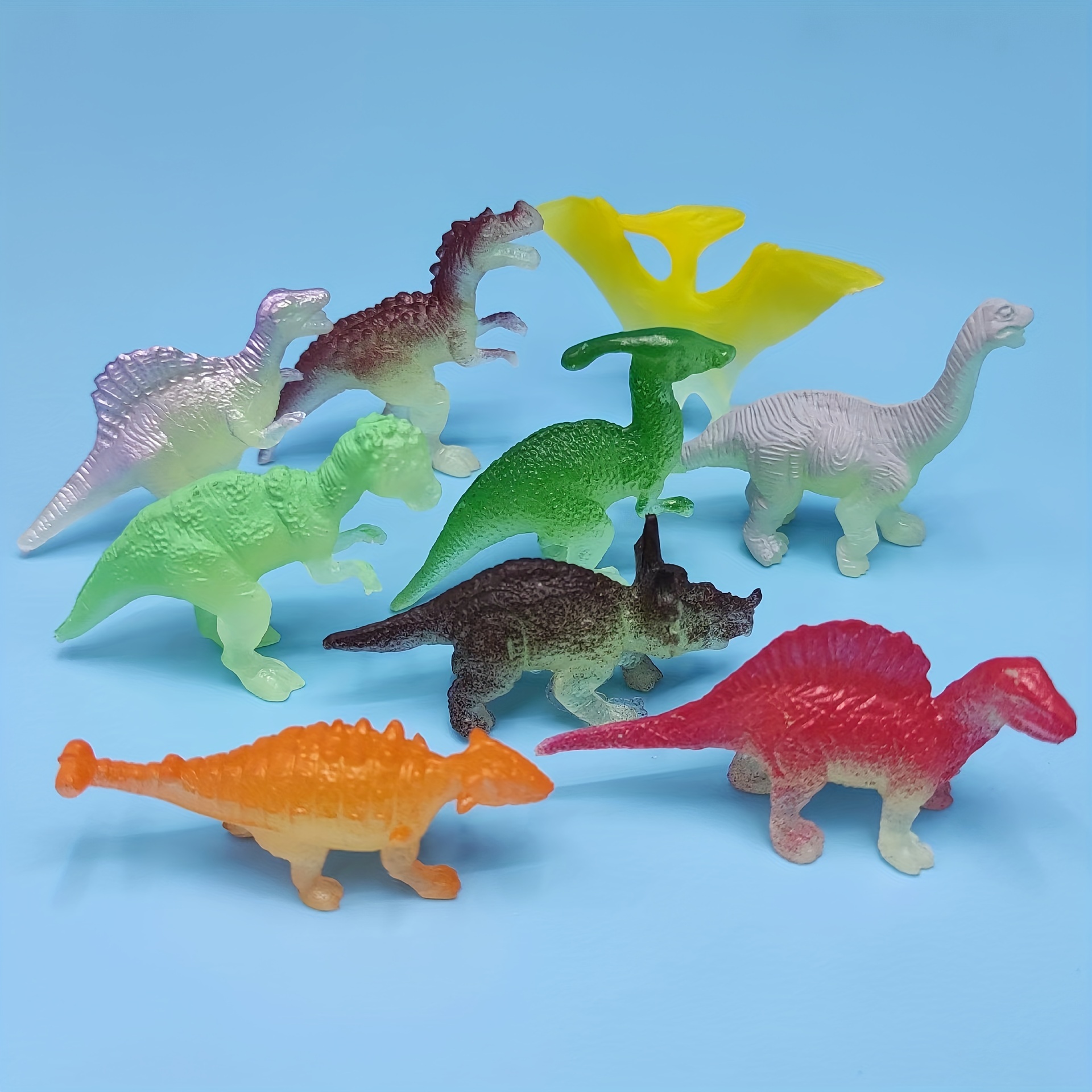 12 Pezzi Dinosauri Colorati Luce Notturna Mini Ornamenti - Temu Italy