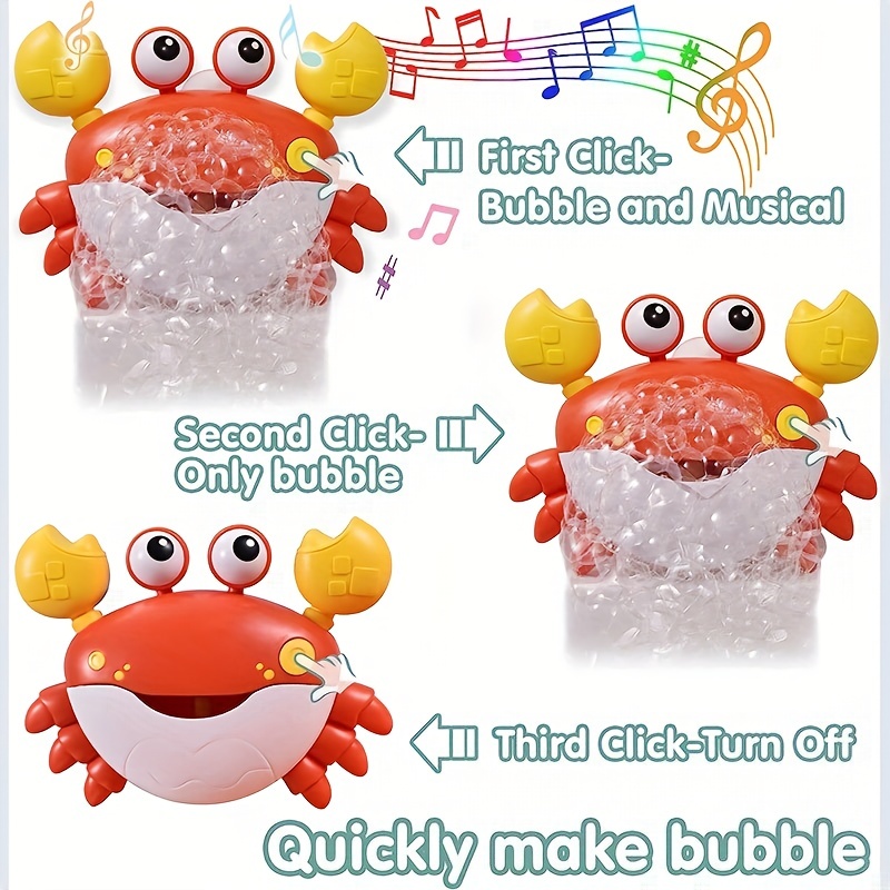 Bubble Crabs Baby Bath Toy Funny Toddler Bath Bubble Maker - Temu Mexico
