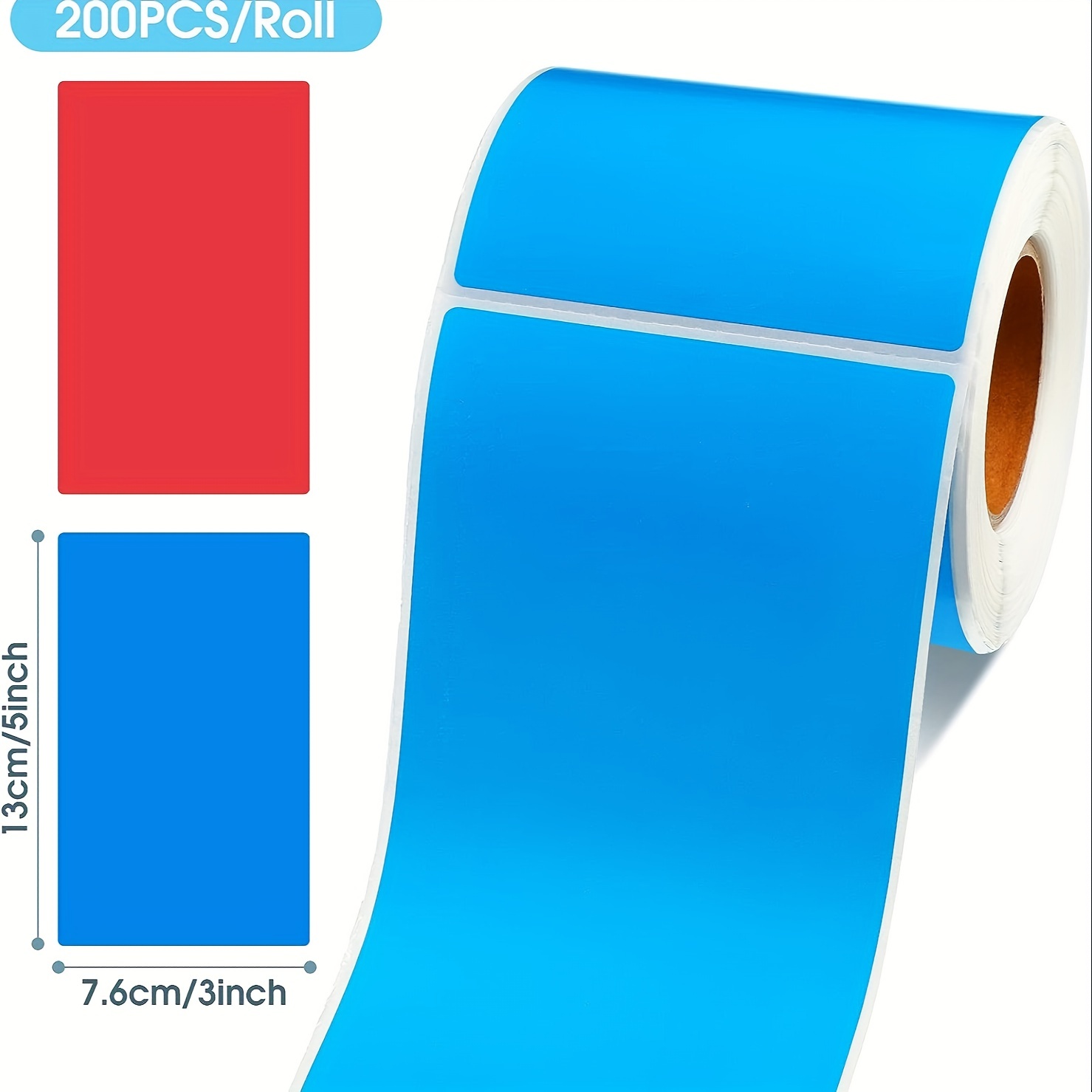 400 Pezzi Di Etichette Codificate A Colori Rettangolari, Etichette Per Nomi  Da 3 X 5 Pollici, Adesivi Per Segnaletica A Pavimento, Blu E Rosso Ciascuno  1 Rotolo, 200 Adesivi Per Rotolo 