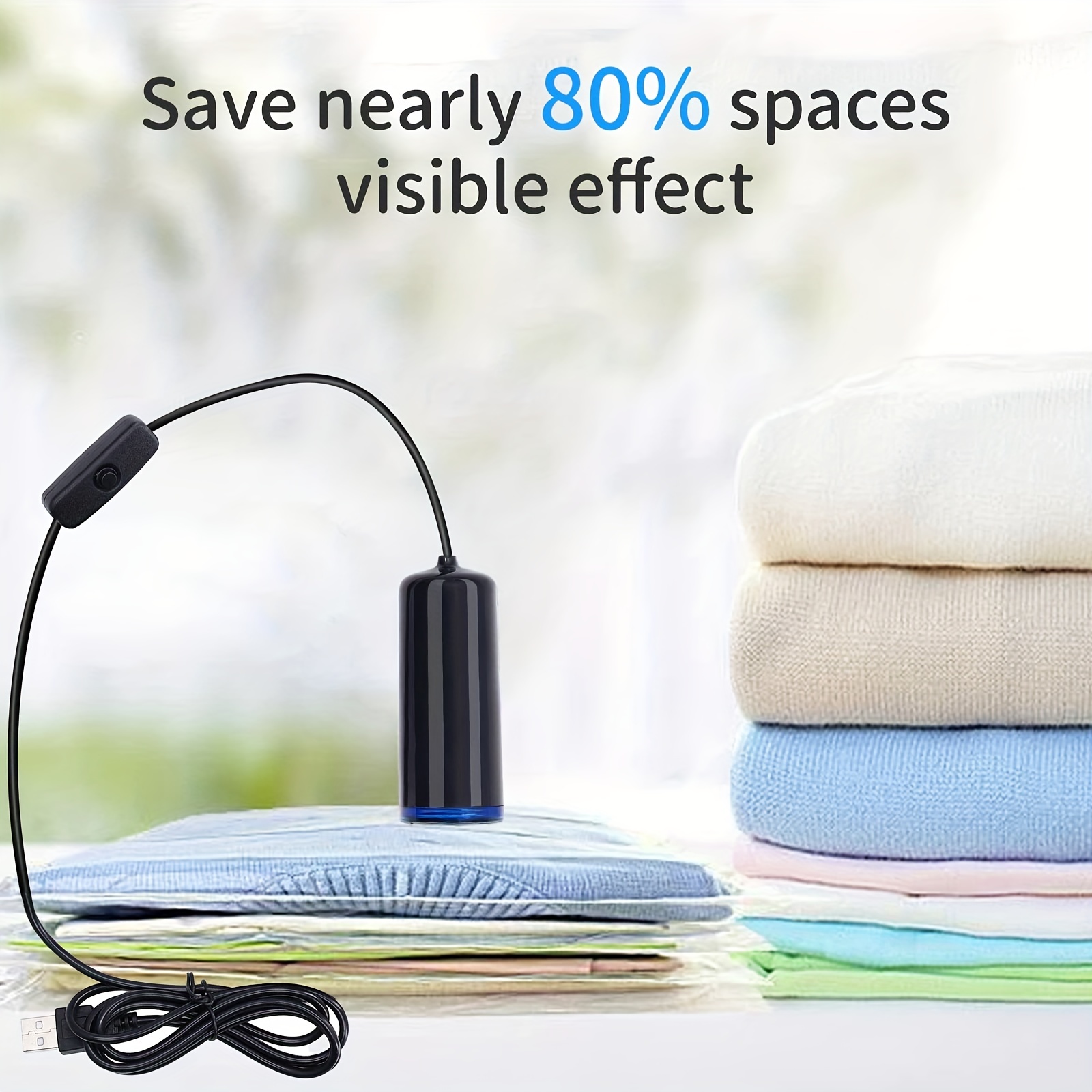Space-saving Vacuum Storage Bags With Electronic Pump - Perfect For Travel  And Bedroom Organization - Compress Quilts, Blankets, Clothes, And More -  Temu Australia