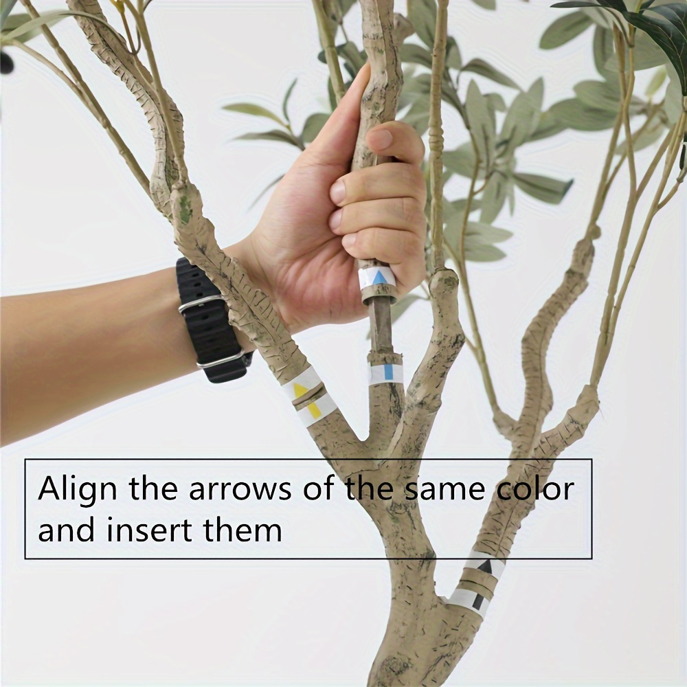1pc, 165cm/64.94inch arbre dolivier simulé arbre plante artificielle, feuilles faites de tissu,   est un matériau plastique avec une tube intérieur en aluminium et un bâton métallique,    . larbre unique est composé de plusieurs sections, assemblées à   détiquettes sur le devant des flèches, adapté pour la décoration de  ,  ,  ,  , la décoration de   du   extérieur, la décoration de mariage, dengagement,  ,  . Détails du produit 3