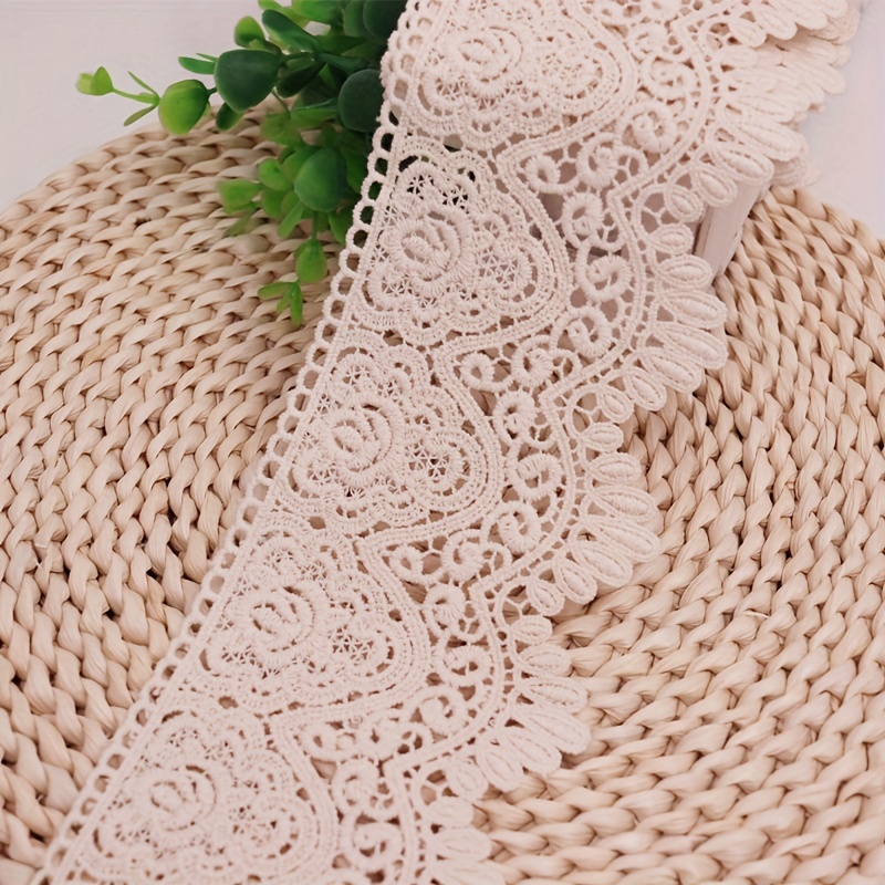 1pcs Lace Ribbon White Lace Trim Yard, Crochet Sewing Lace Ribbons for  Crafts, Assorted Eyelet Lace Roll for DIY Scrapbooking Dollies Wedding  Supply