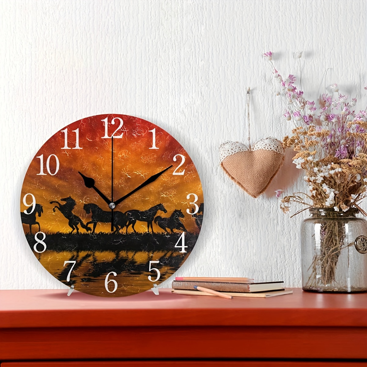 Orologio da parete moderno, grande orologio da parete decorativo silenzioso  da 30 cm per camera da letto, soggiorno, cucina, casa, ufficio (oro rosa)