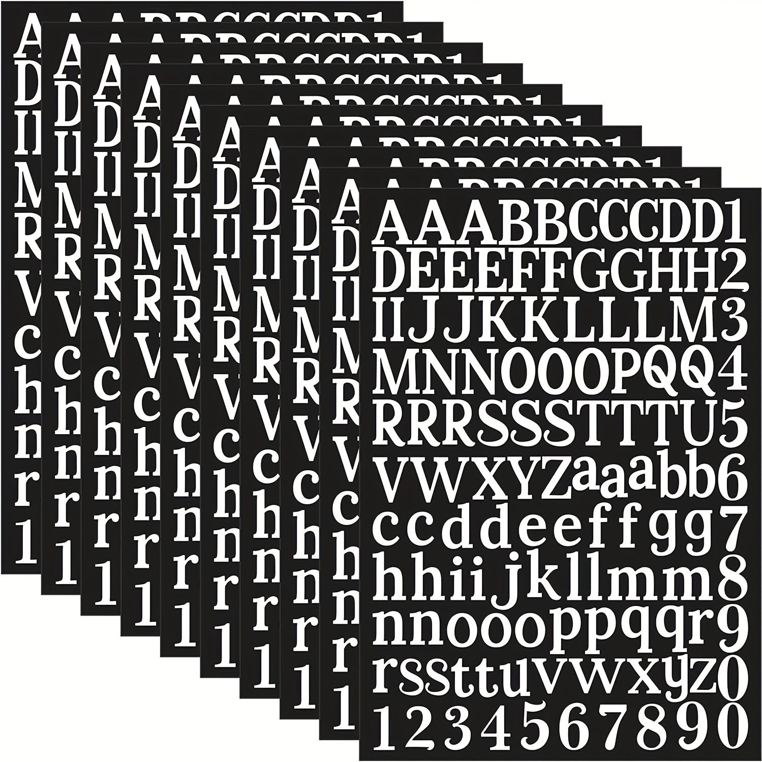 letters stickers self adhesive alphabet numbers decals vinyl lettering
