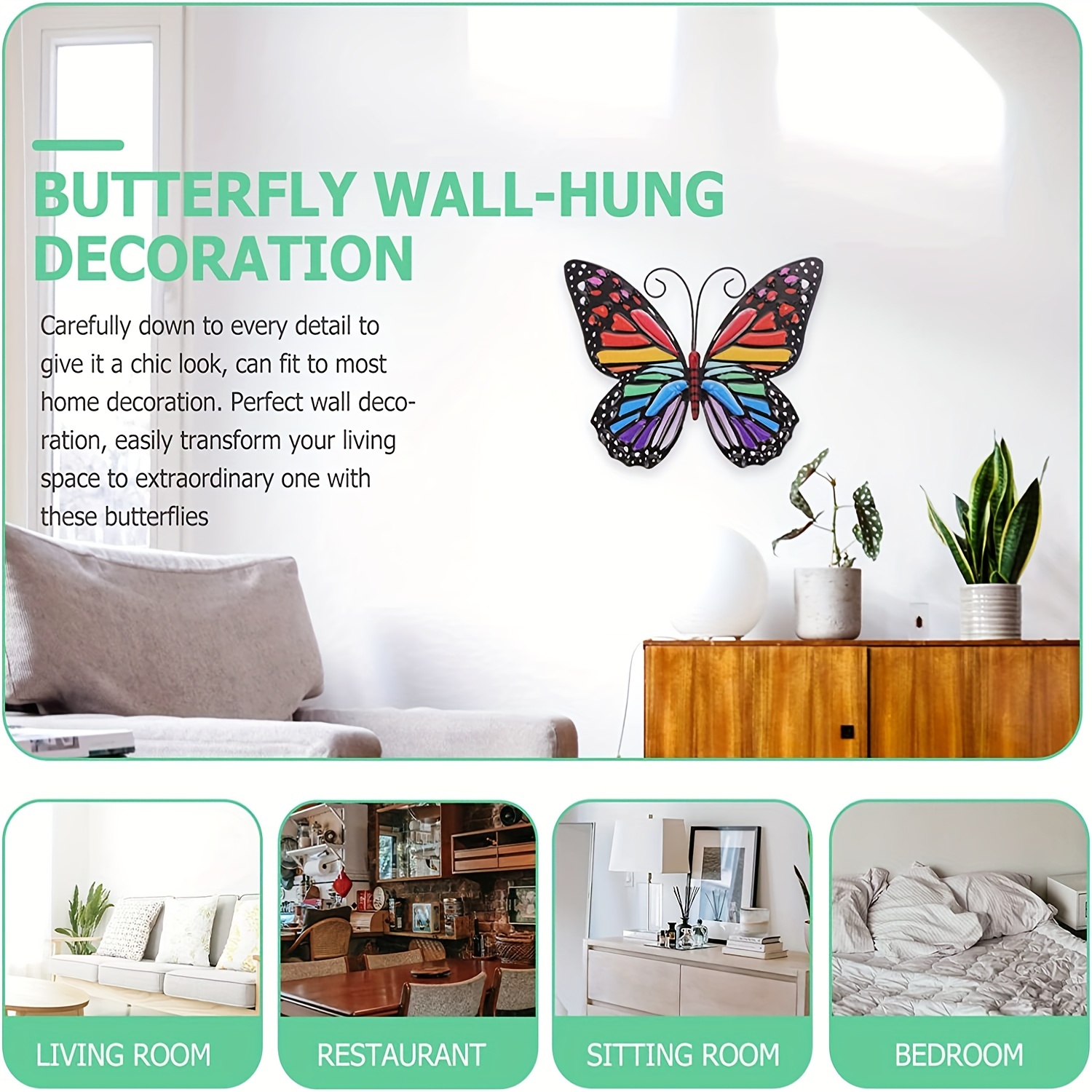 Vibrant, Unique and Trendy Metal Butterfly Wall Art