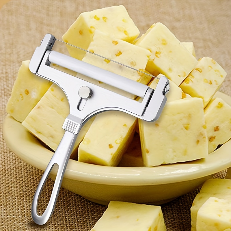 Cortador de queso de acero inoxidable, cuchillo de queso, cortador de queso  plano resistente, máquina de afeitar, servidor para queso semisuave y