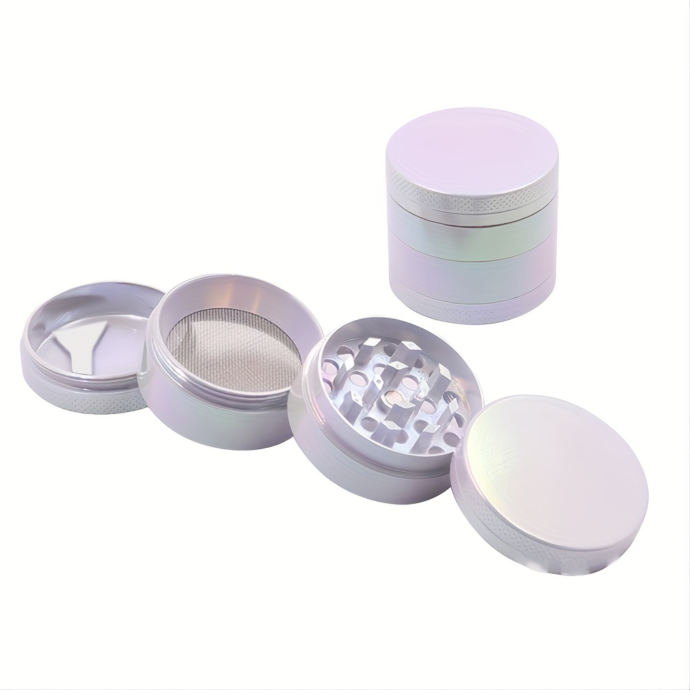 Four layer Iridescent Zinc Alloy Herb Grinder Manual Tobacco - Temu