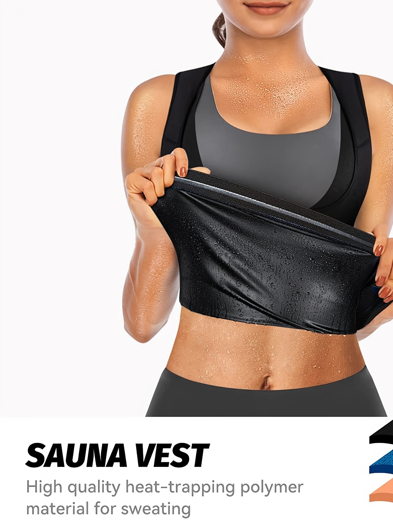 Sauna Vest Sweat Top Sauna Effect Tshirt Sweating Suit Slimming Top Sweat  Tank