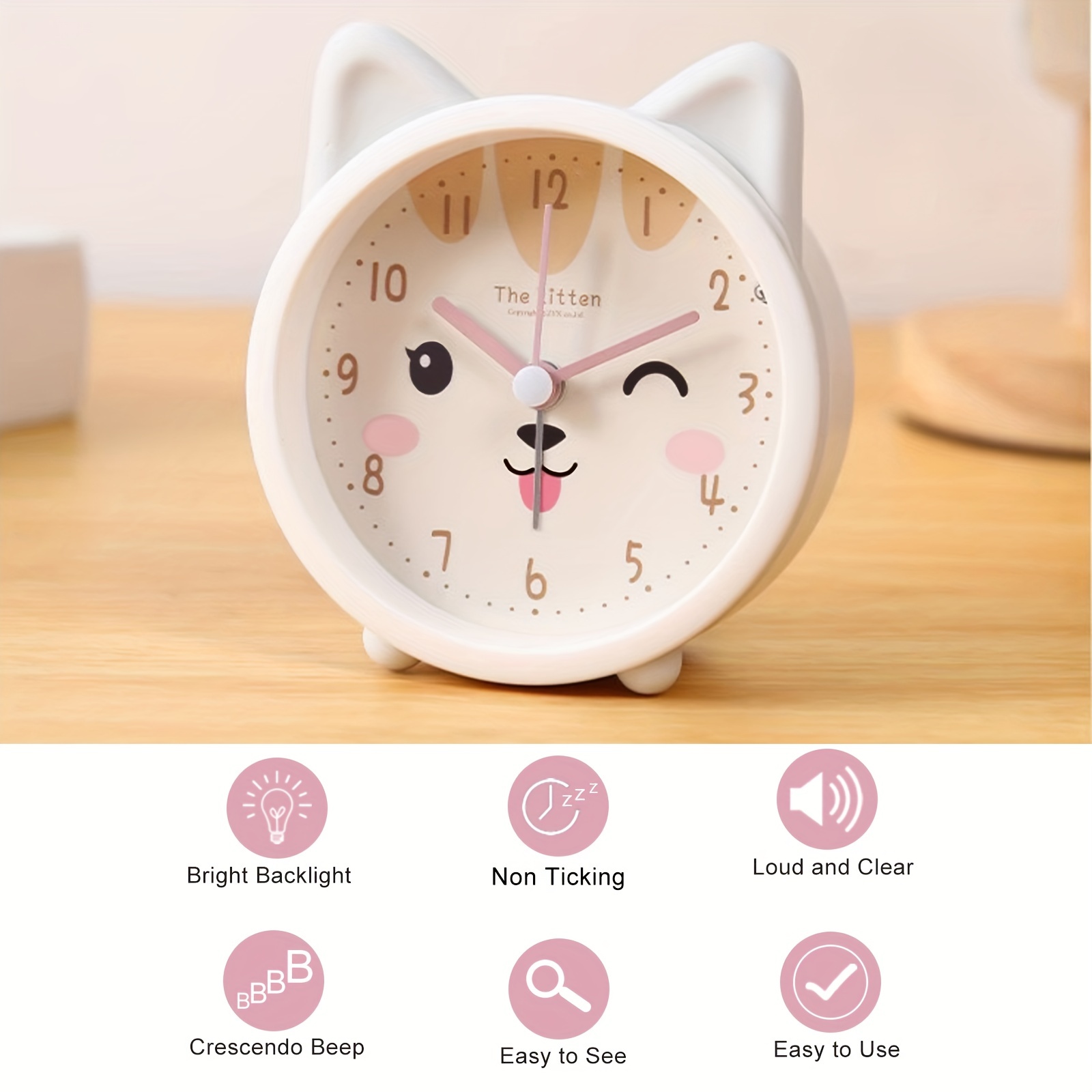 Silent Non-Ticking Battery Operated Shower Timer, NUOSWEK Waterproof Digital Timer, Small Size Cute Timer with Suction Cup (Pink)