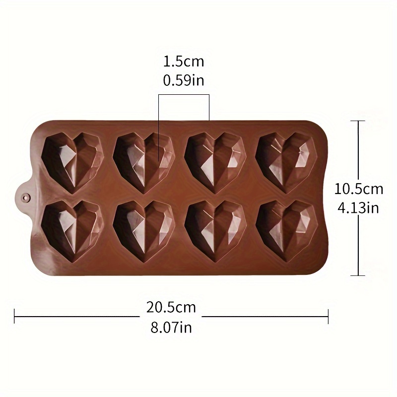 Molde Silicona Chocolate Forma Corazón Diamante 15 Cavidades - Temu Chile