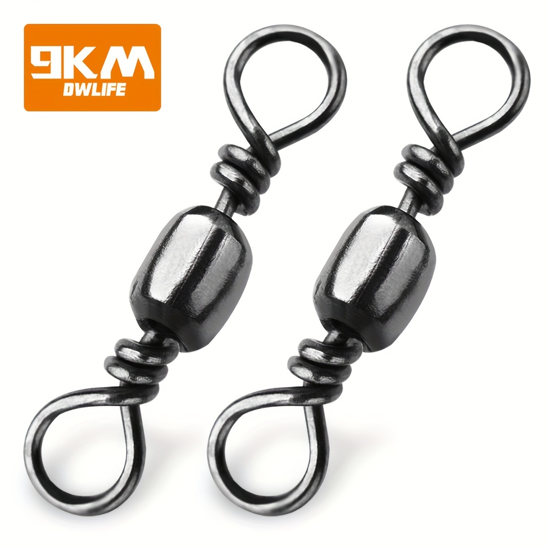 30X Fish Fishing Barrel Swivel with Interlock Snaps High Strength Safety  Tackle