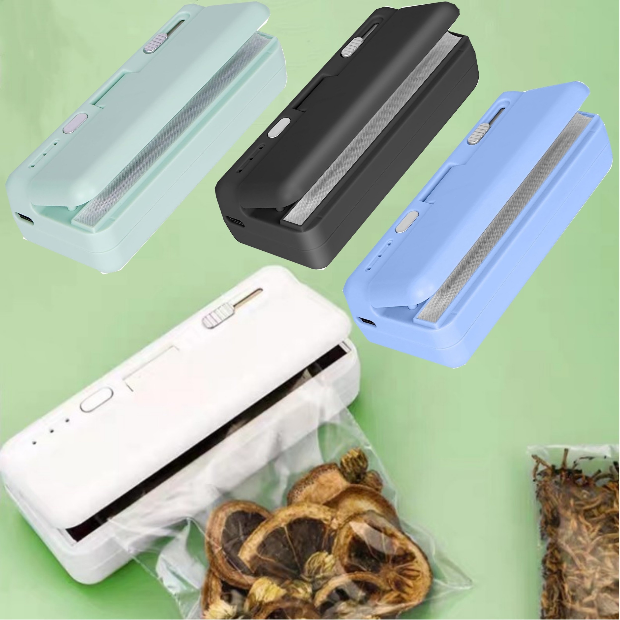 Mini Bag Sealer Heat Seal, Handheld Food Sealer Bag Resealer For Food  Storage, Portable Smart Heat Sealer Machine For Chip Bags, Plastic Bags,  Snack Bags Small Appliance - Temu
