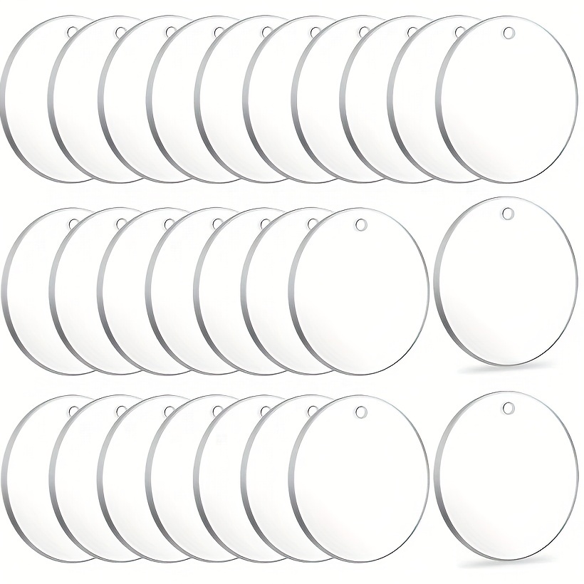100 Clear Circle Acrylic Blanks Keychain Blanks Acrylic for Vinyl Clear  Acrylic Disc Clear Acrylic Blanks Sublimation or Vinyl Blanks 