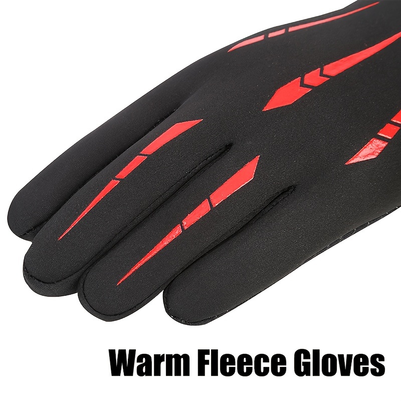 1 pair winter fleece warm gloves outdoor golf gloves motorcycle skiing cycling sports gloves waterproof non slip touch screen gloves details 7