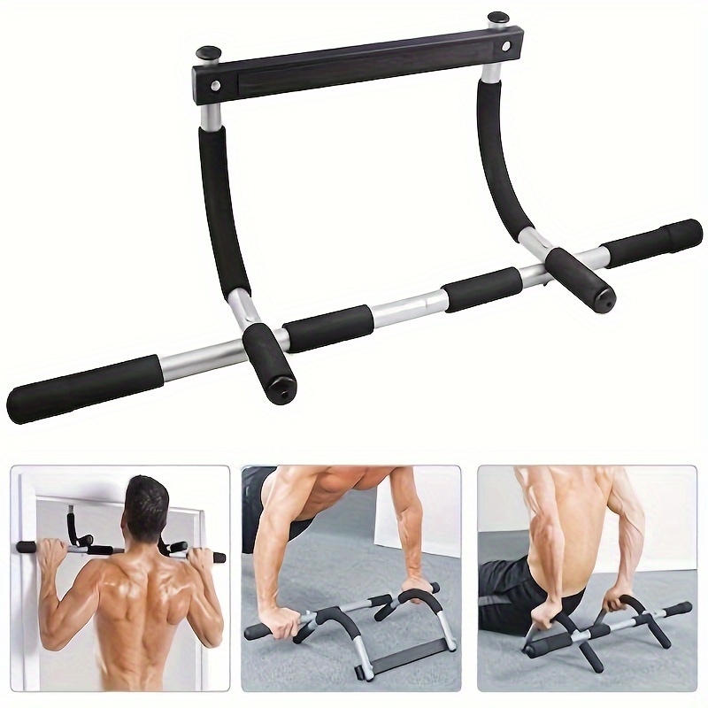 1 Pza- Barra de dominadas, entrenador de músculos del brazo, barra de ejercicios para moldear el cuerpo, desmontable y multifuncional, sin perforaciones, de alta carga