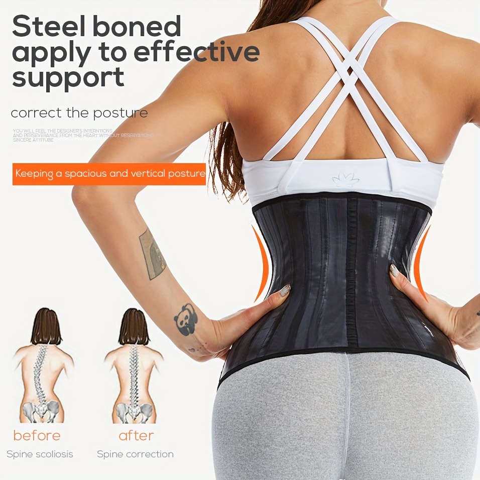 New latex steel boned waist trainer  Women's shapewear, Latex waist trainer,  Waist trainer