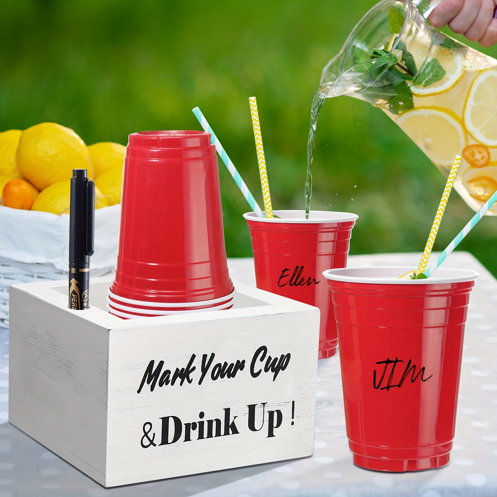 Personalized Soft Plastic SOLO Party Cups {All Colors }