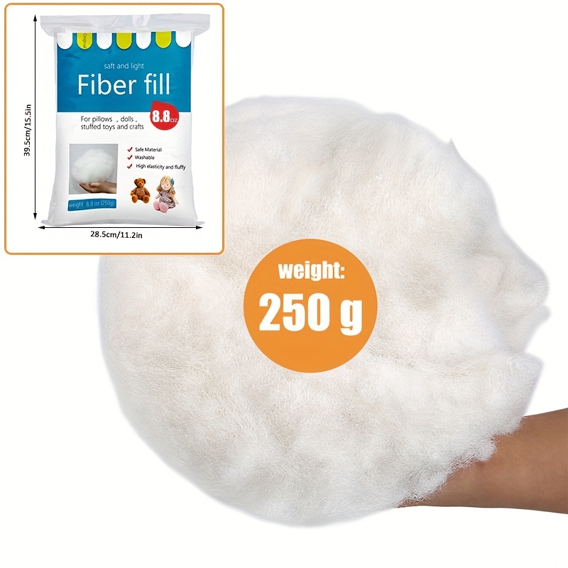 5.3oz Premium Fiber Fill, Polyester Fiber Fill Stuffing Pillow Filling  Stuffing Cushion Filling, High Resilience Fill Fiber for Stuffed Animal  Crafts