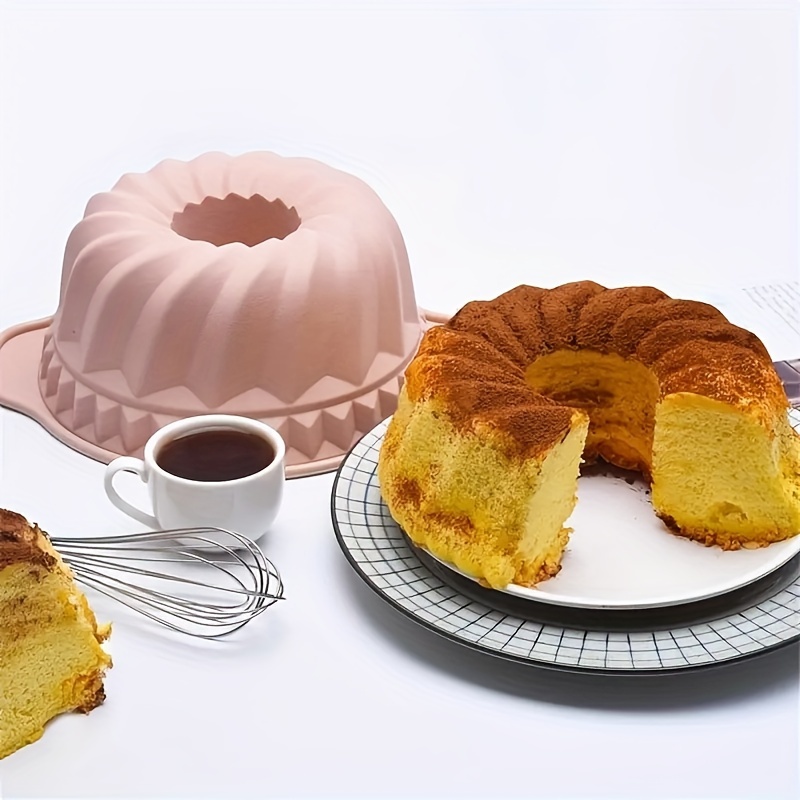 Silicone Bundt Cake Pan Fluted Tube Cake Mold With Flower - Temu