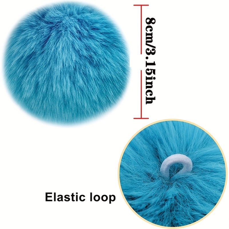 Pom Poms for Hats, Hicdaw 30PCS 4Inch Faux Pom Pom Balls Fluffy Pompom  Balls with Elastic Loop 15 Colors for Keychains Scarves Gloves Bags  Accessories