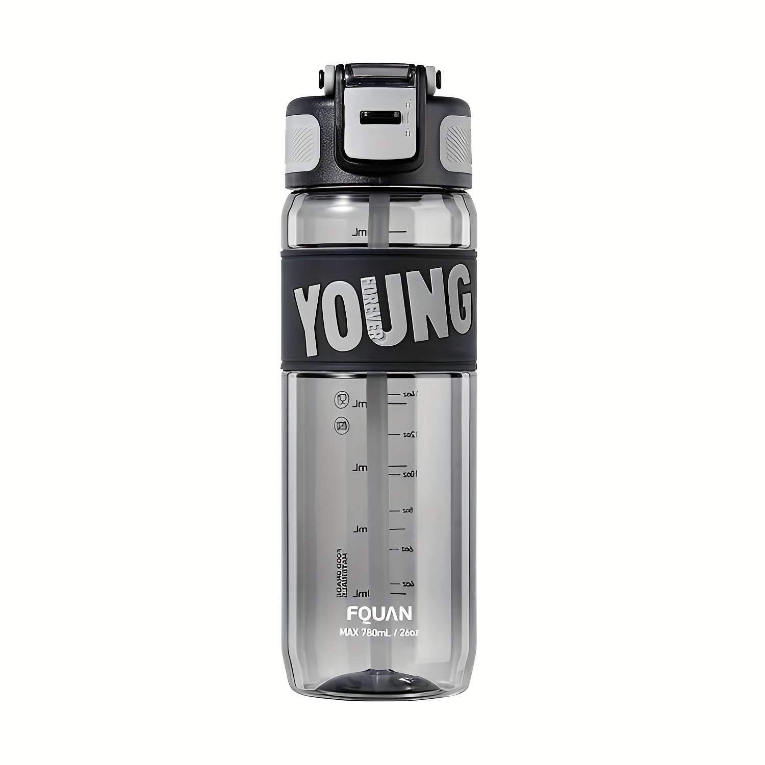 26oz BPA-Free Water Bottle with Straw & Carry Handle for Travel & Gym