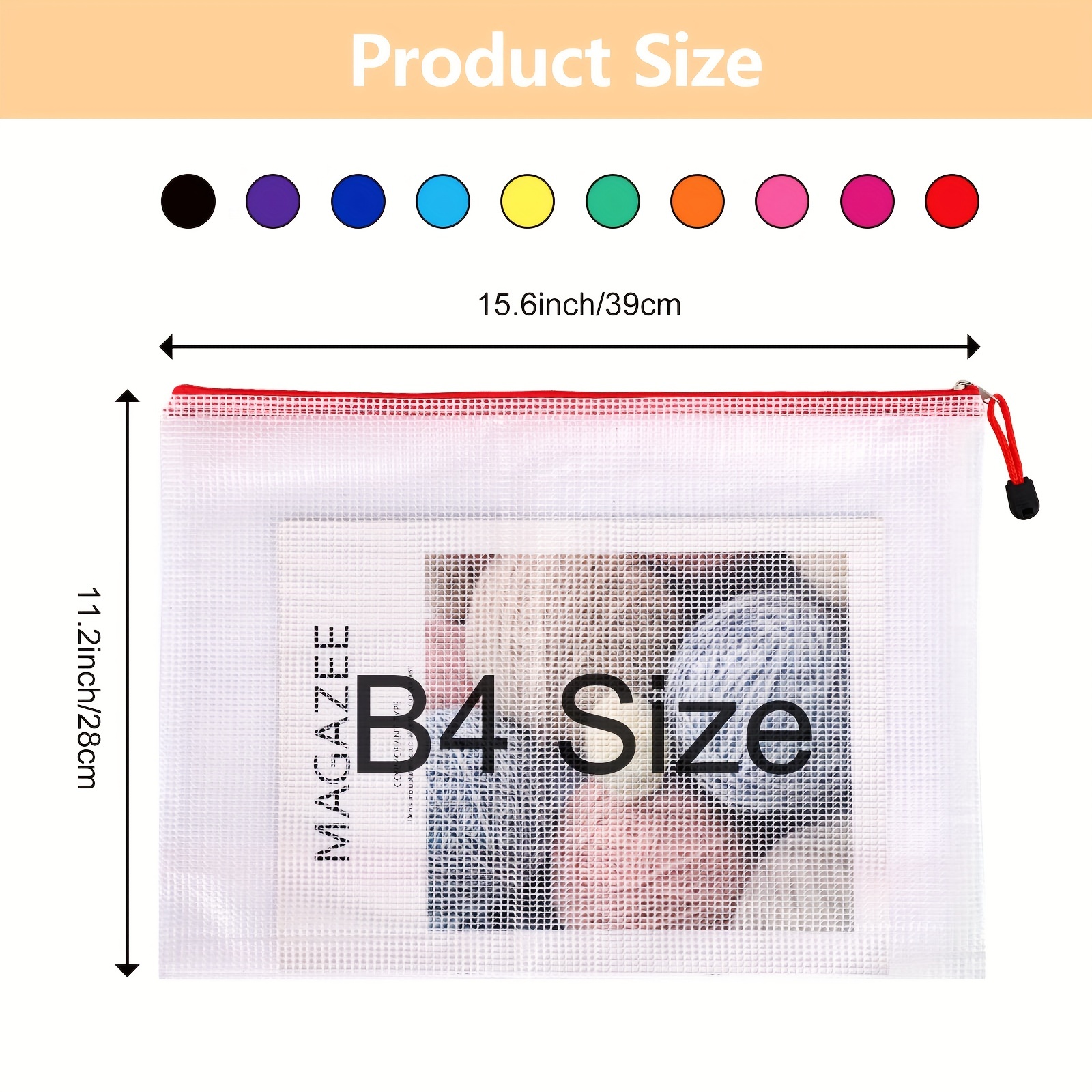 Mesh Zipper Pouch, A4 Letter Size Mesh Bags With Zipper, Document Bags,  Plastic Envelopes Zip File Folders, Storage Bags For Organization, Travel,  File Jackets & File Pockets - Temu