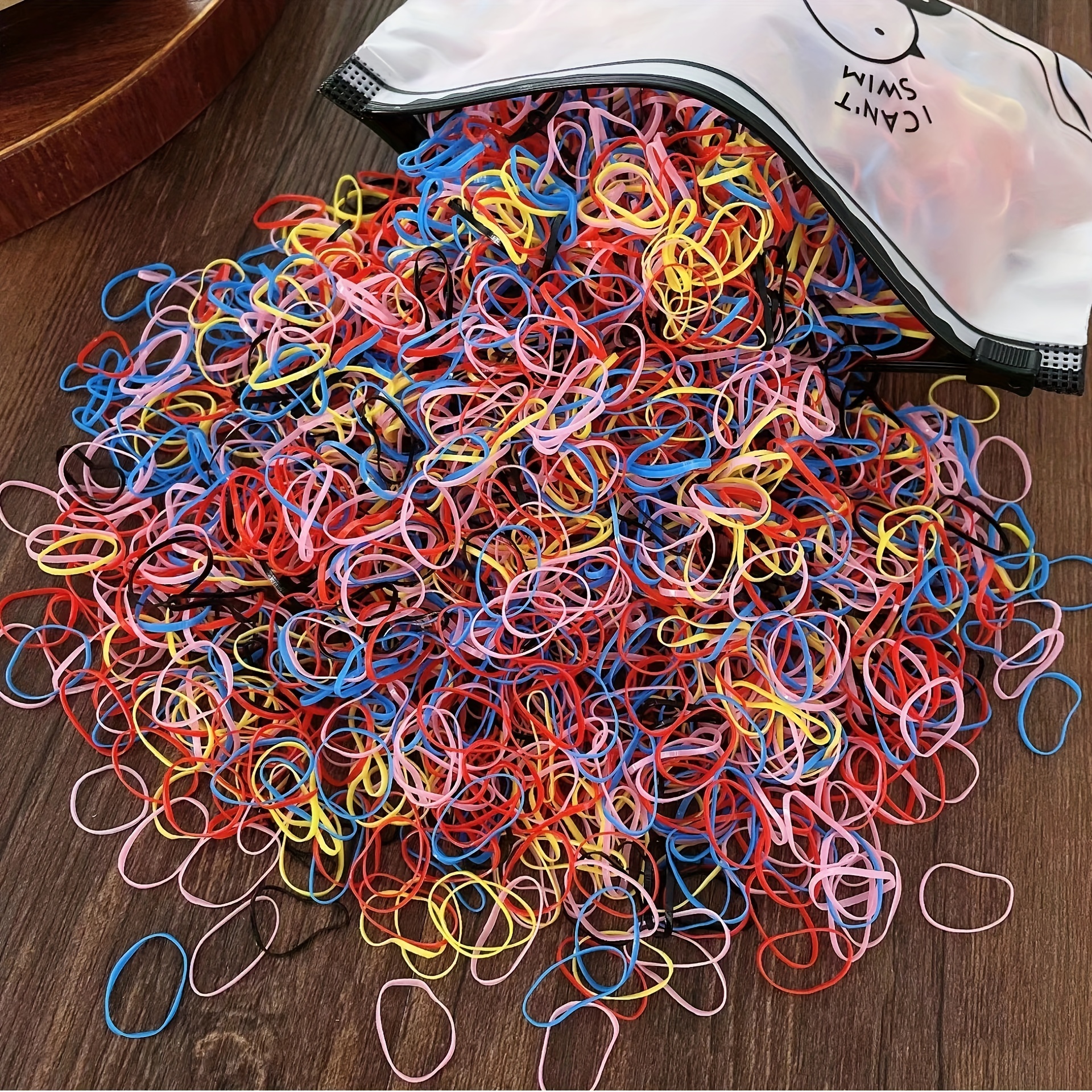 Elastici monouso 1000 pezzi Elastici colorati per per bambini