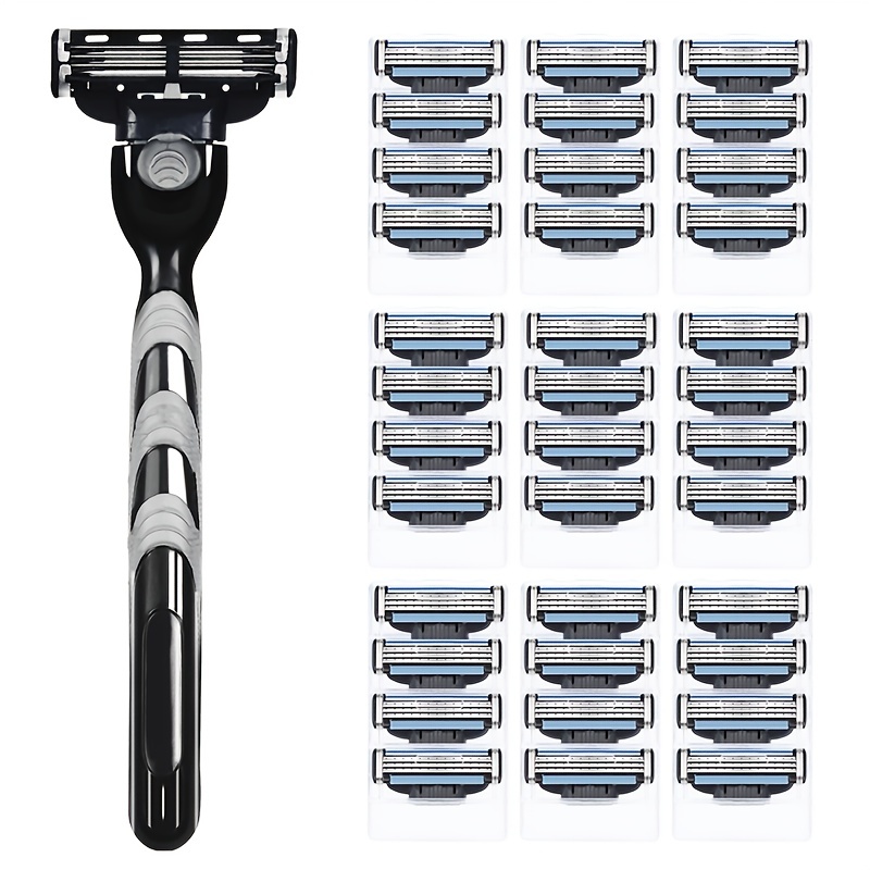 3-Layer Safety Razor Blades Set with Holder