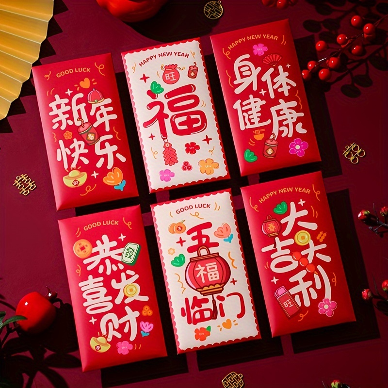 Red Envelopes Money Year Chinese New Packet Envelope Packets