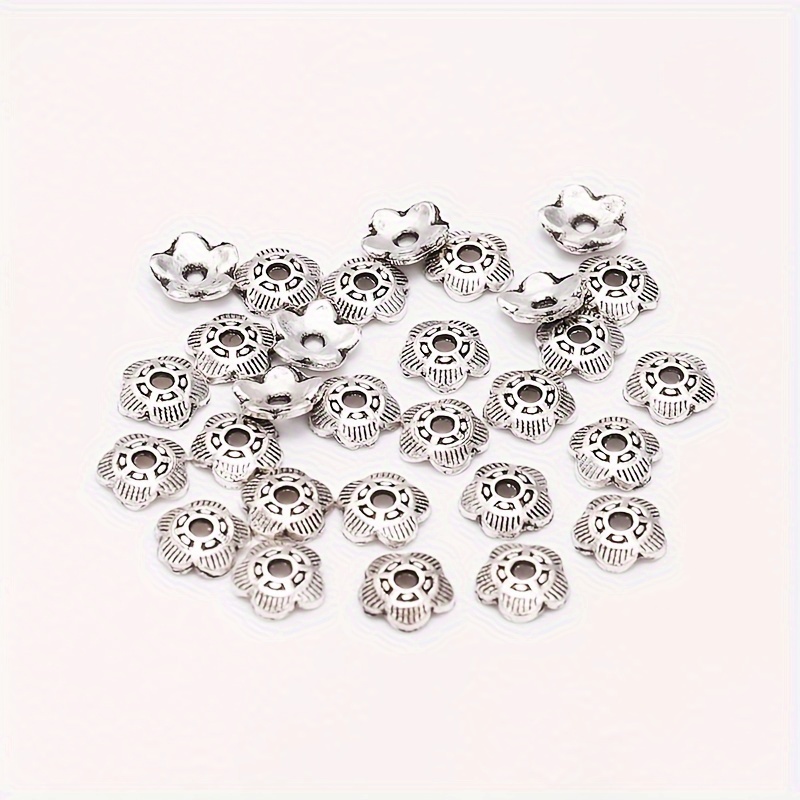 Round Leaf Retro Bead Flower Spacer Bead Pendant Loose - Temu