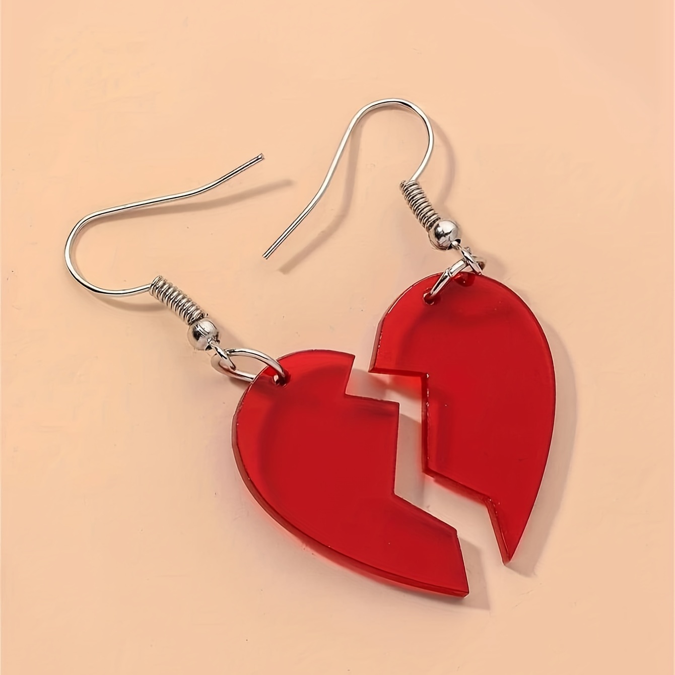 Broken heart sales dangle earrings