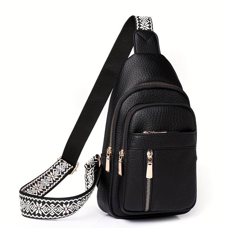 Image of Women's Vintage Versatile Pu Crossbody Bag, Casual And Stylish With Multiple Pockets And Large Capacity Shoulder Bag