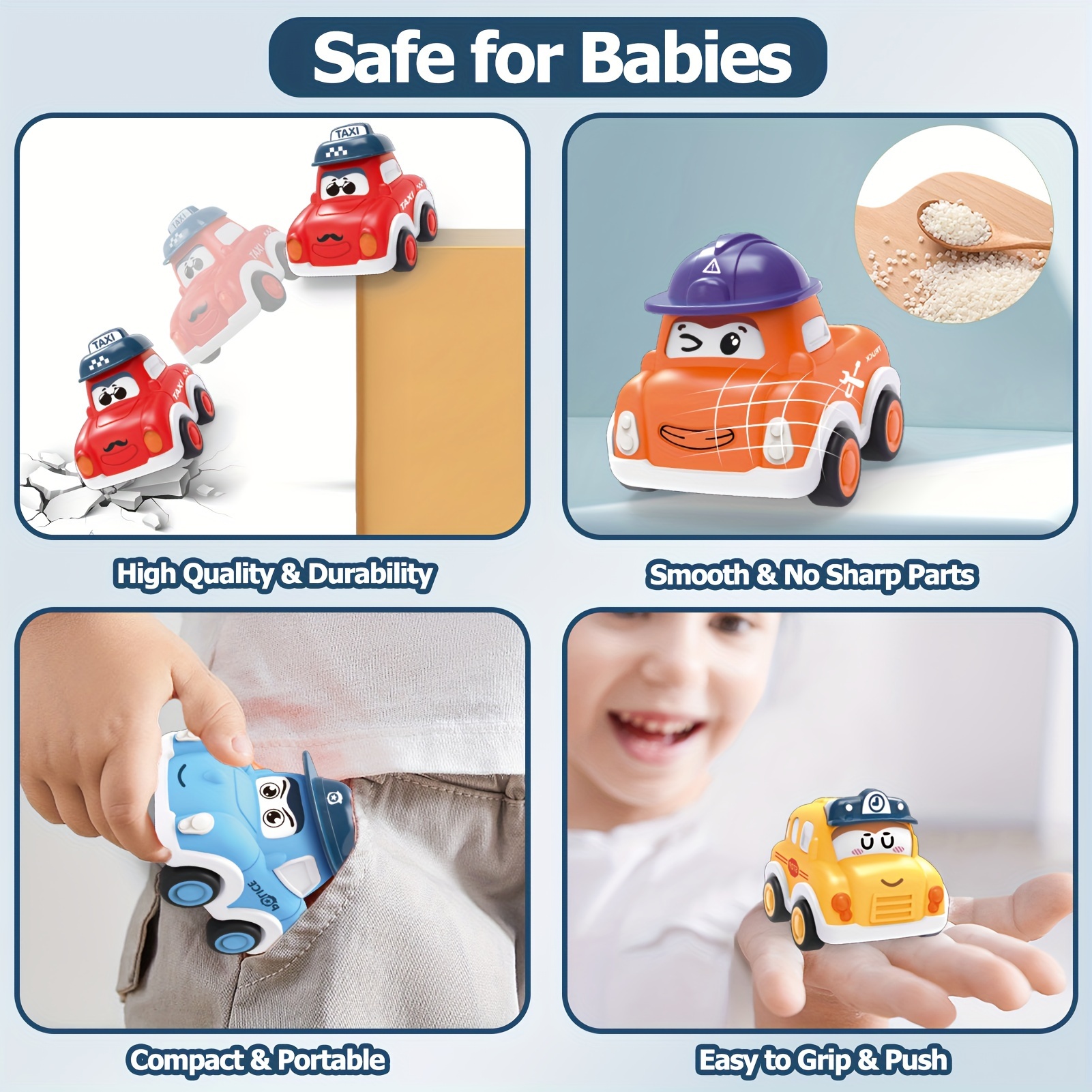 Juguetes de coche para camión de bebé con tapete de juego/caja de  almacenamiento, juguetes para niños pequeños para regalos de primer  cumpleaños