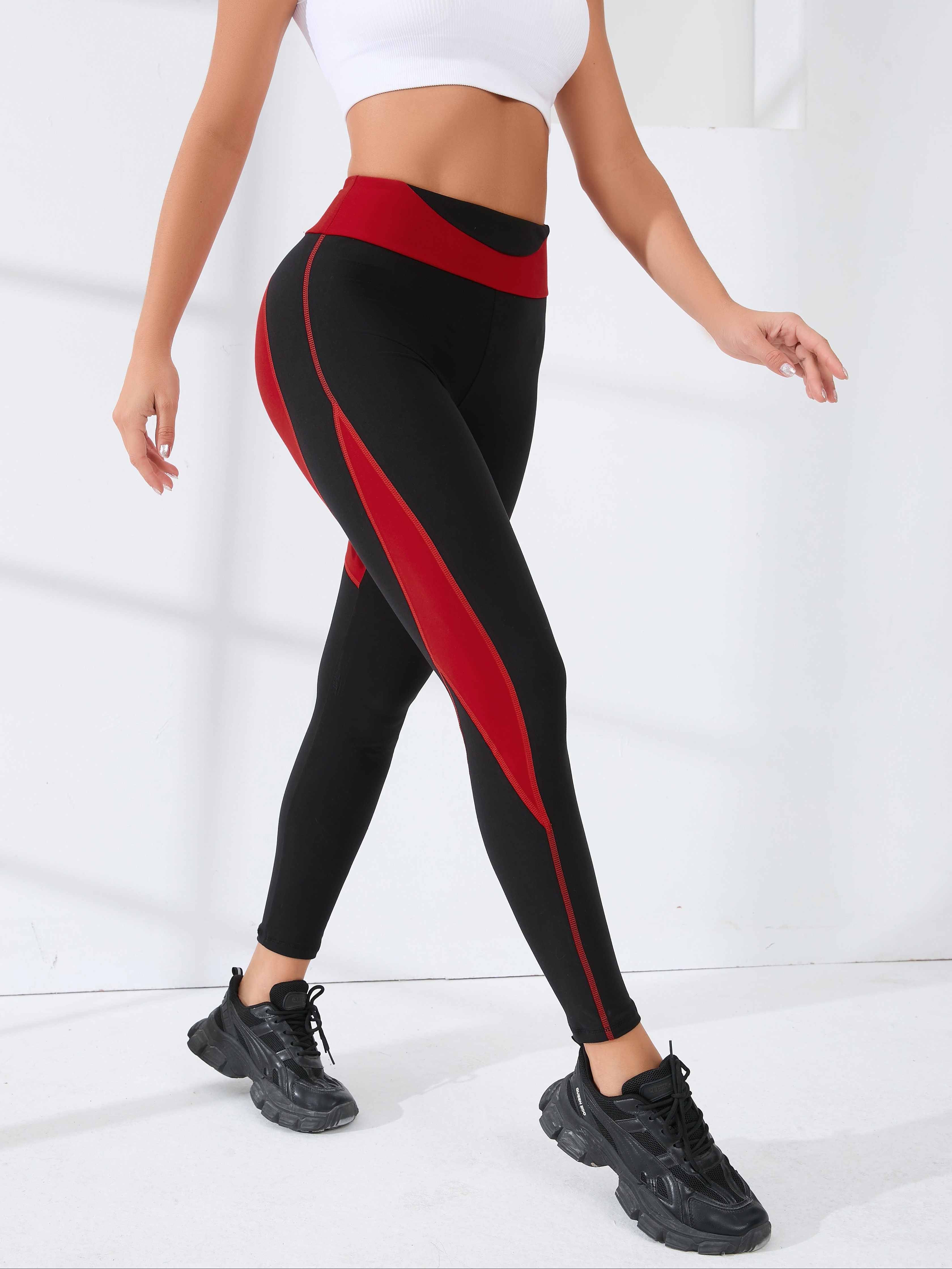 Women's Seamless Sports Yoga Pants, High Waist Soft Workout Cropped  Leggings, Women's Activewear