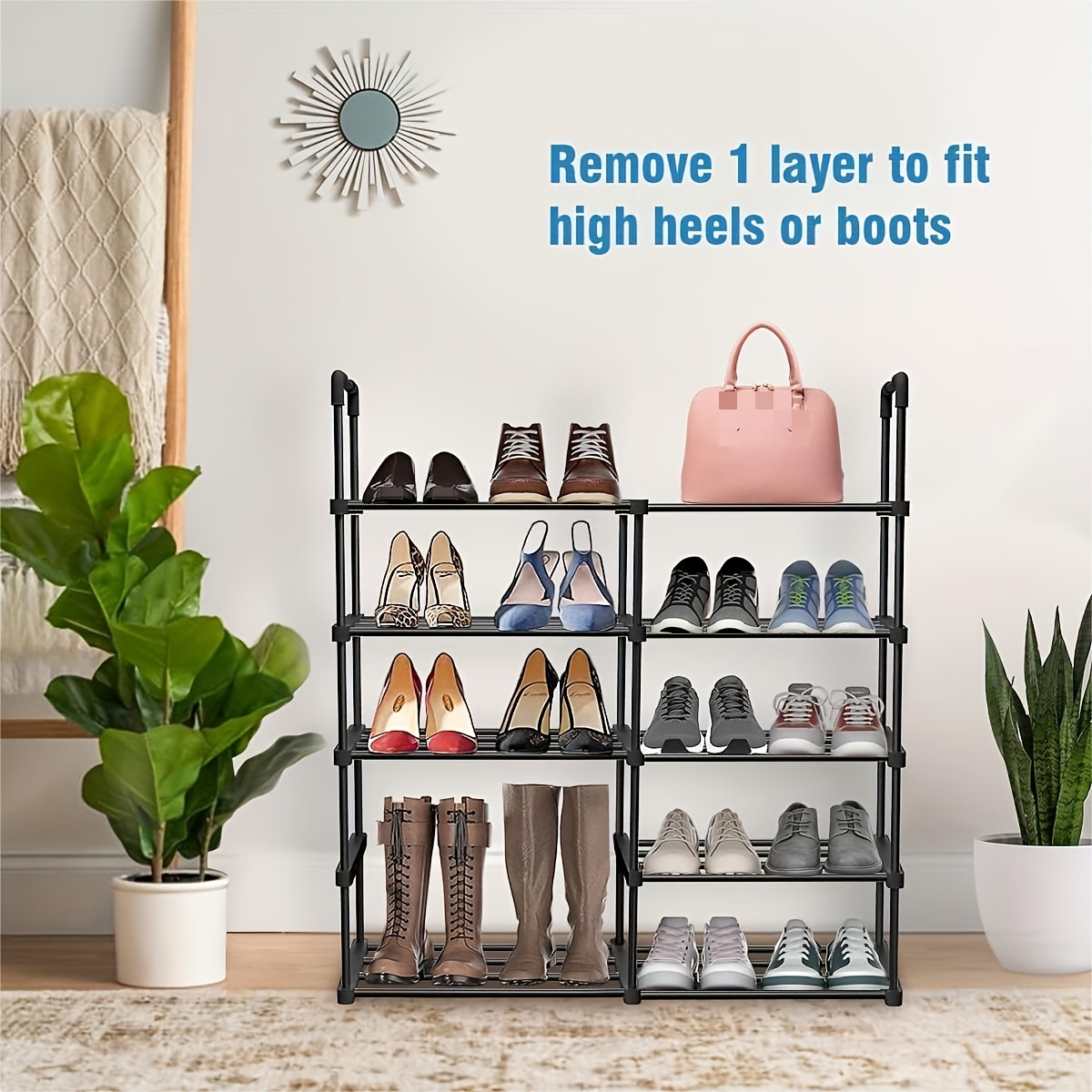 10 Tiers Shoe Rack, Large Capacity Shoe Shelf, Tall Shoe Organizer