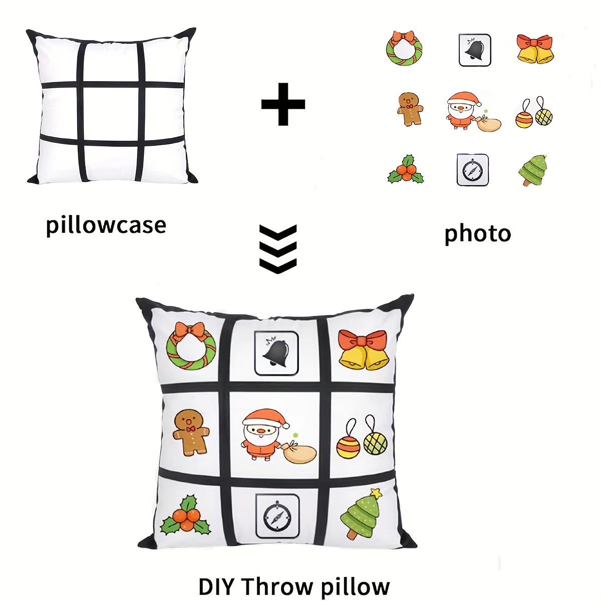 Short Plush Sublimation Pillow Blanks 9 Panels Sofa Cushion - Temu