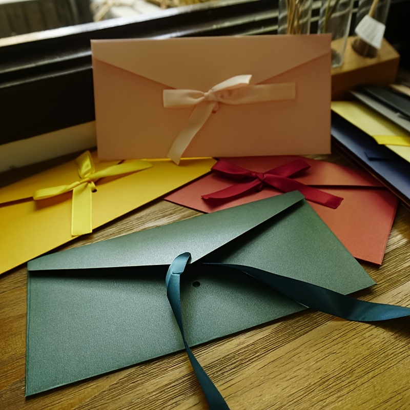 Card - Retro Distressed Color Kraft Stationery Envelope