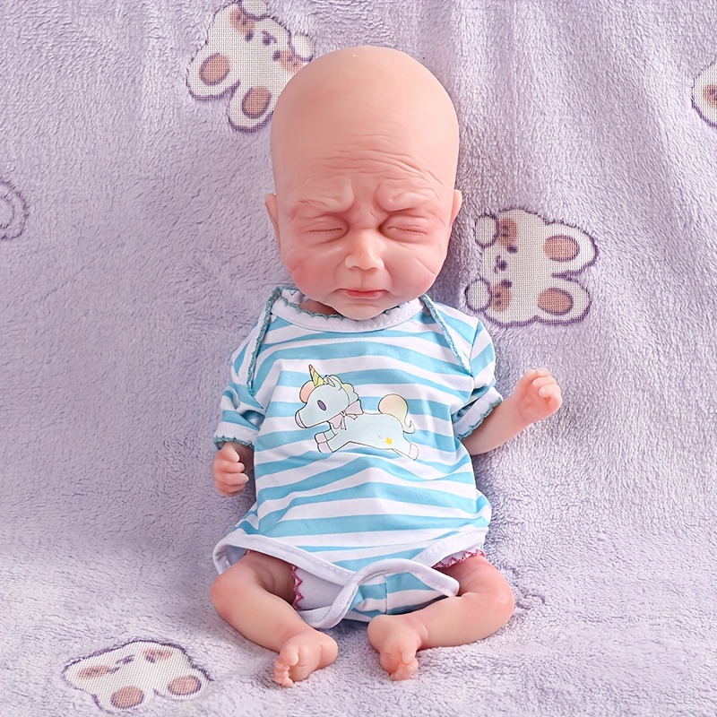 Saskia 6 Inch Soft Full Solid Silicone Bebe Reborn Doll Handmade Lovely  Bonecas Reborn Corpo Todo De Silicone