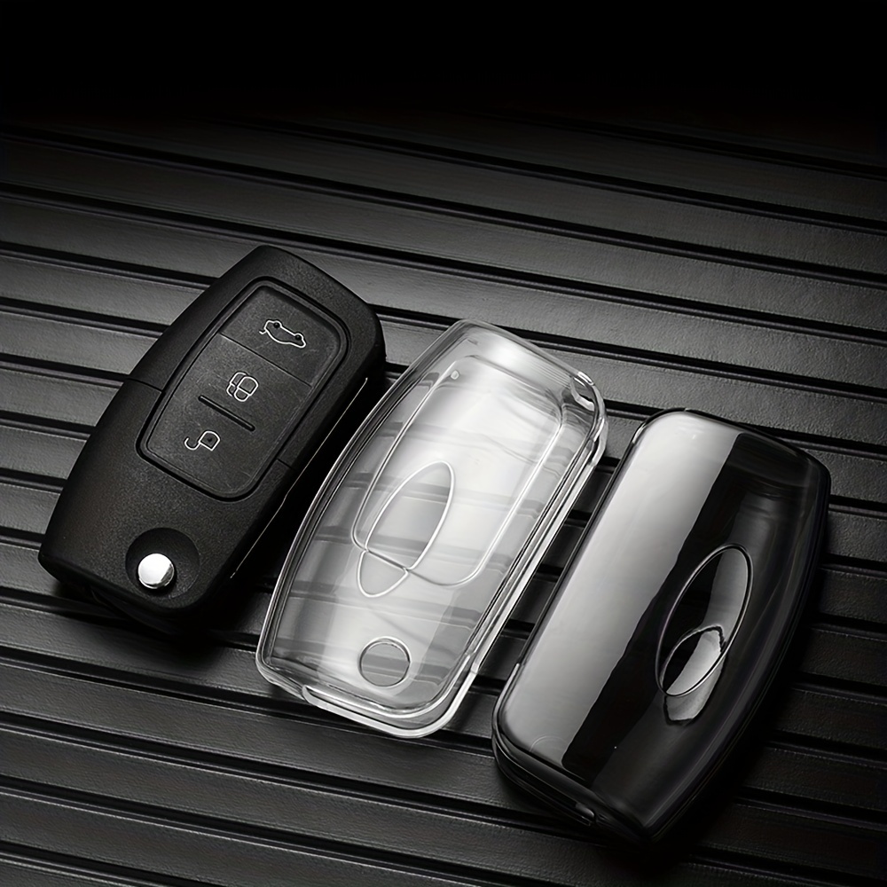 Transparent Tpu Folding Key Car Key Case Cover Ford Fiesta - Temu