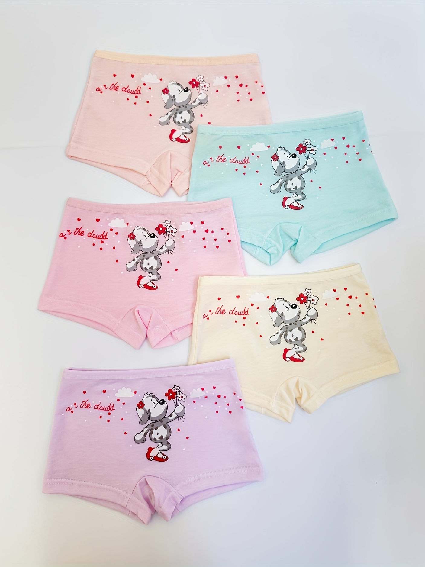 Girl's Cotton Boxer Briefs Cute Cartoon Girls Pattern - Temu