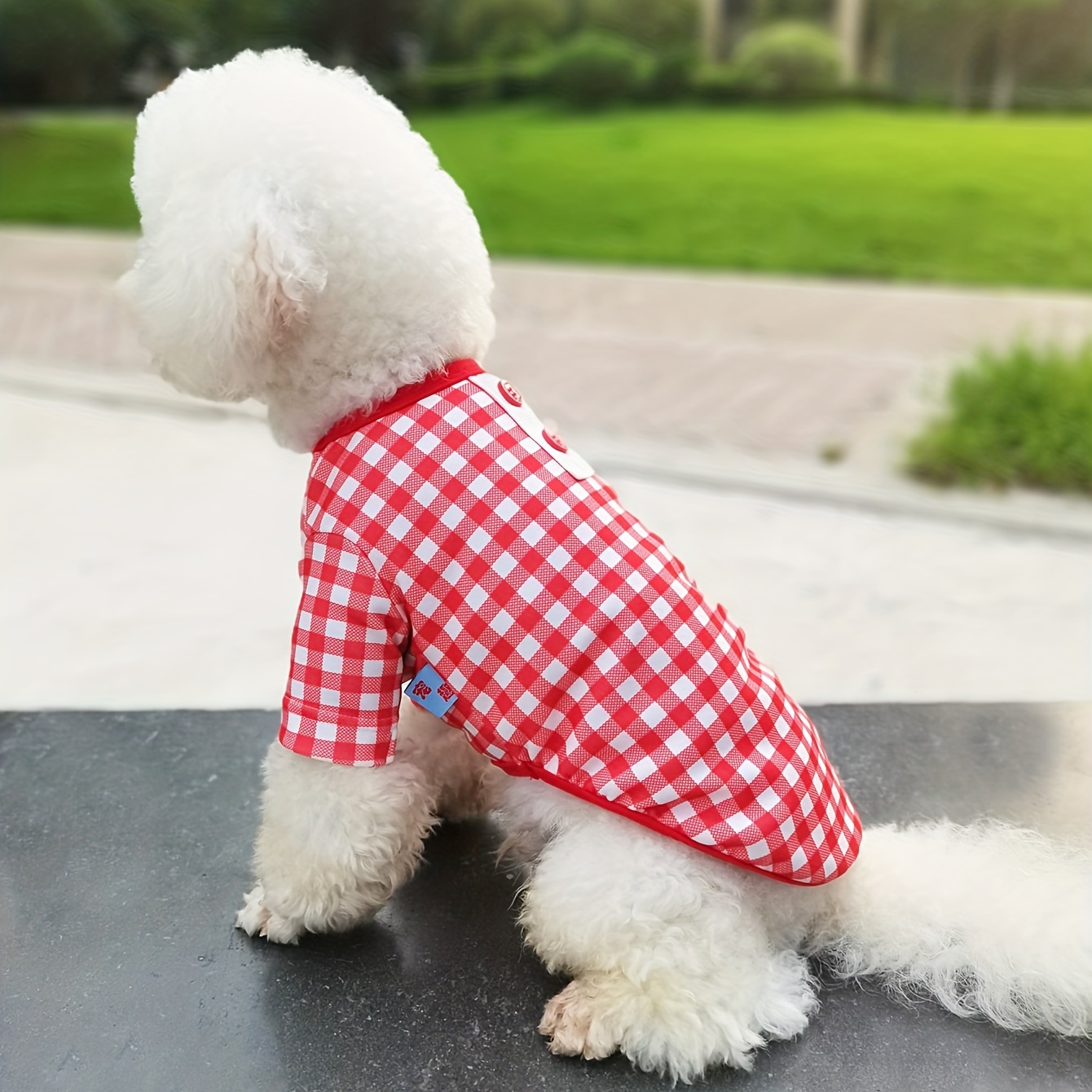 Red plaid 2024 dog shirt