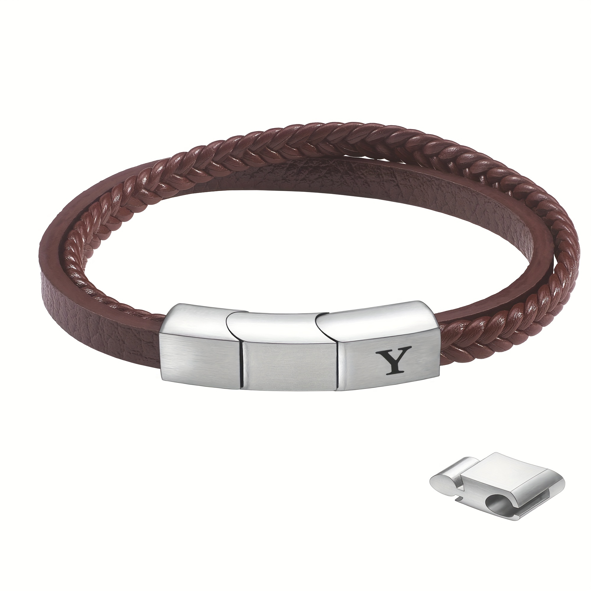 Louis Vuitton men's leather bracelet