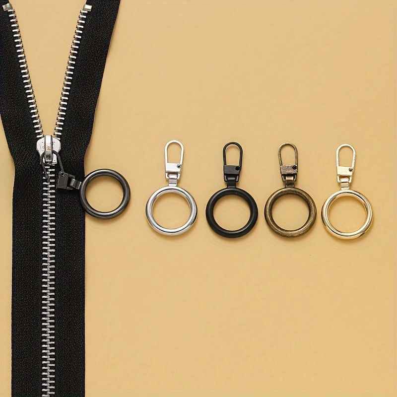 5pcs Metal Detachable Zipper Pull, Replacement Zipper For Bags