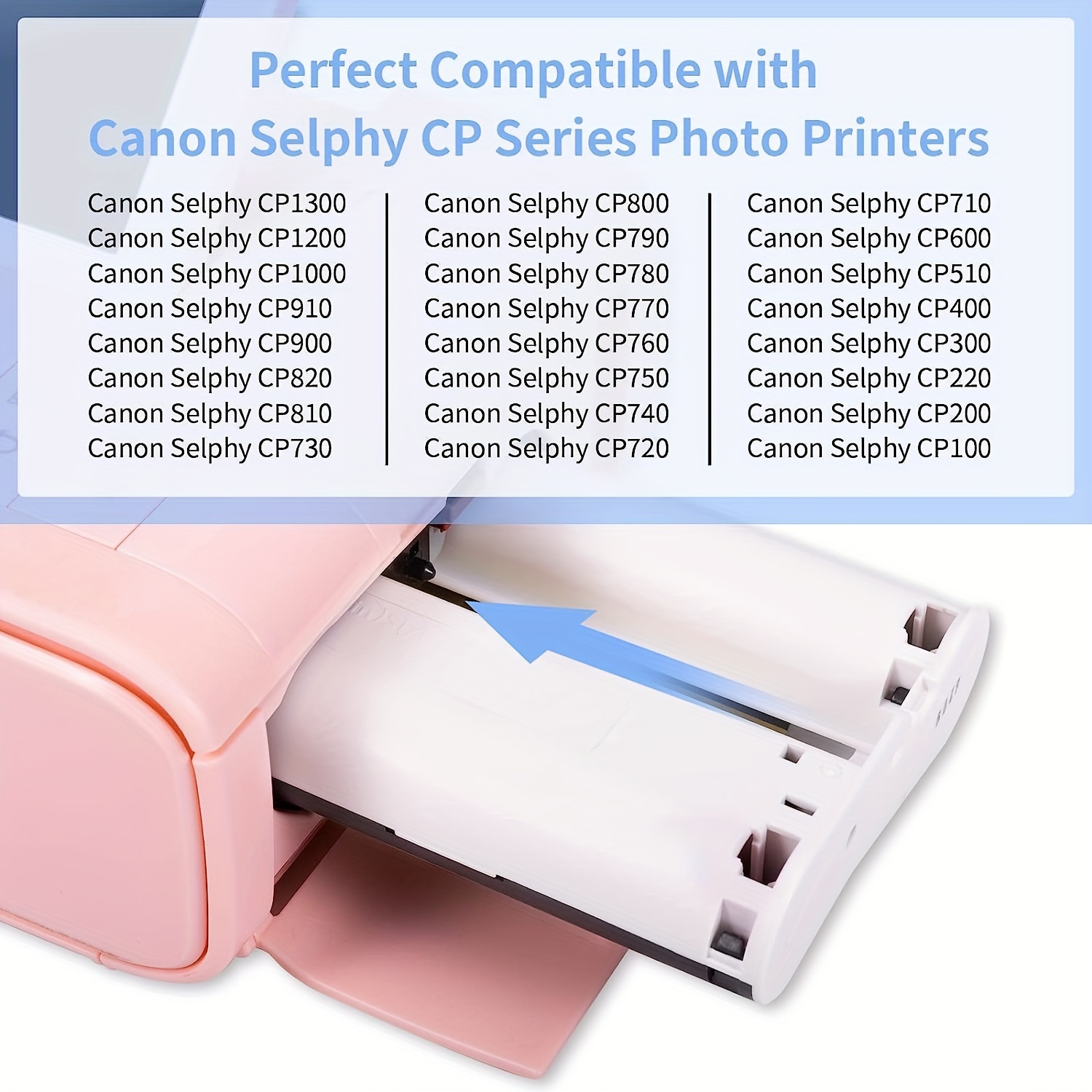 Compatible for Canon Selphy CP1300 CP1500 Ink and Paper for  Canon CP1200 CP1000 CP910 CP900 CP810 CP760 CP770 CP780, KP-108IN 3 Color  Ink Cartridges and 108 Sheets 4x6 Photo Paper Glossy 