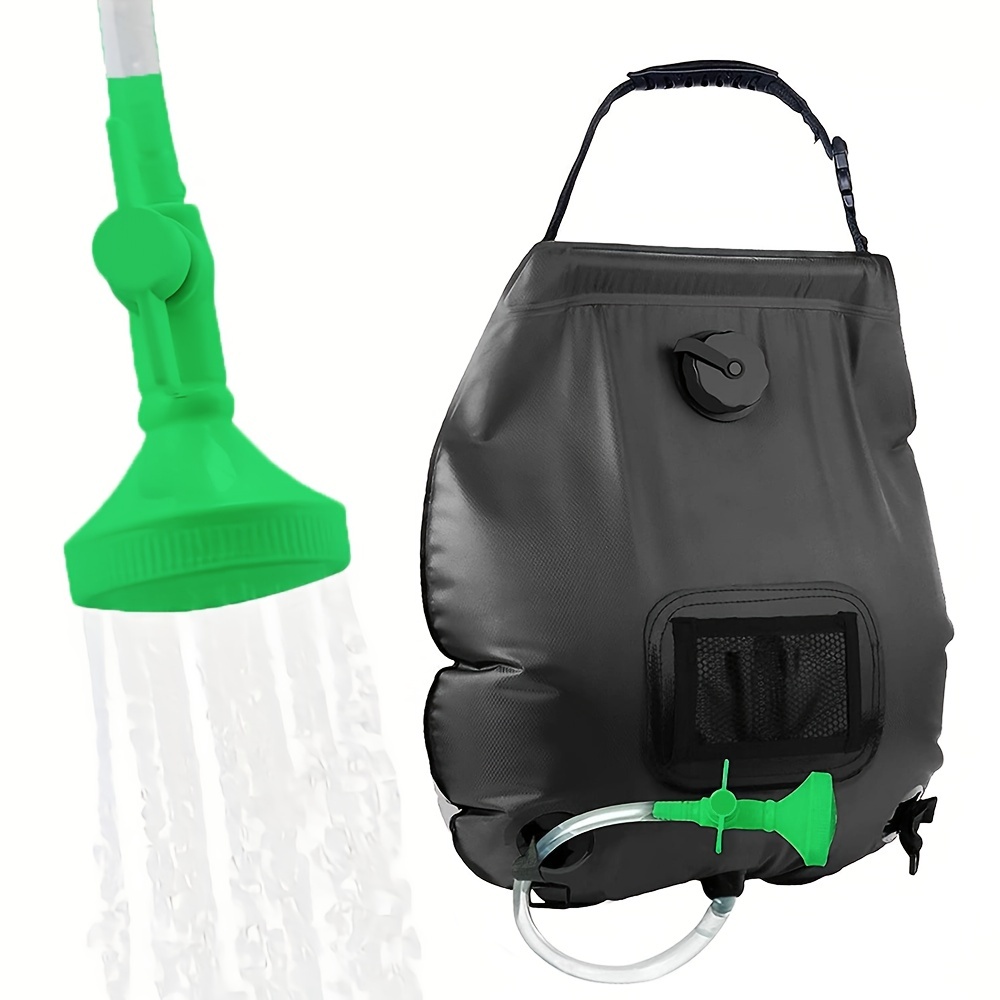 Camping Shower Bag, Solar Heating Portable Shower Bag 40L/10 Gallon Camp  Shower Removable Hose & Switchable Shower Head